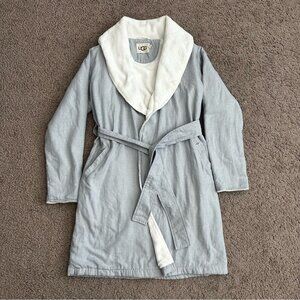 Ugg Robe Womens Size XS Fleece Lined Light Blue